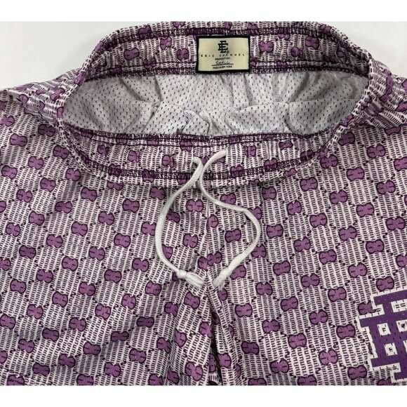 Eric Emanuel Mens Shorts EE Logo Sz Small Purple Mesh Basketball Streetwear USA - Picture 7 of 13